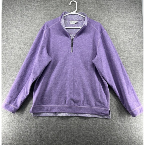 Tommy Bahama Reversible Sweater Men Size Medium Purple - Picture 1 of 12